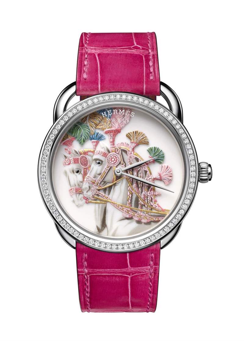 愛馬仕Hermès絕美3款限量工藝腕表,每件都是藝術品-復刻表