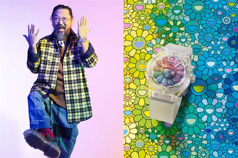 宇舶恒寶Hublot Classic Fusion Takashi Murakami Sapphire Rainbow 會(huì)旋轉(zhuǎn)的彩虹太陽(yáng)花-復(fù)刻表