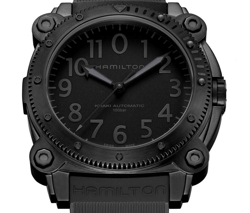 哈密爾頓卡其色海軍零以下鈦金屬-復刻表