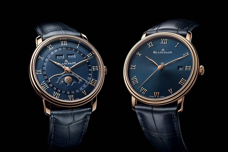 寶珀 Villeret Quantième Complet 和 Ultraplate 藍色表盤腕表