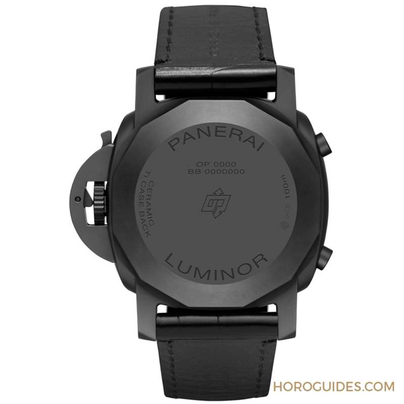 黑陶瓷、分秒計時中置|沛納海Panerai Luminor飛返計時陶瓷腕表44毫米-PAM01298-復刻表