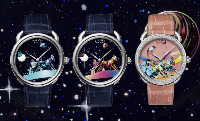 夢幻濾鏡下的美漫英雄!Hermès Arceau Space Derby微繪工藝限量腕表-復刻表