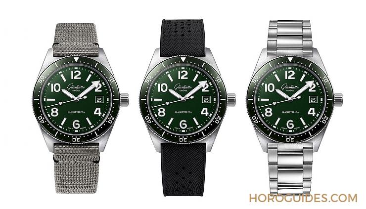 全新蘆葦綠面盤亮相,Glashütte Original SeaQ潛水表推出新色-復刻表