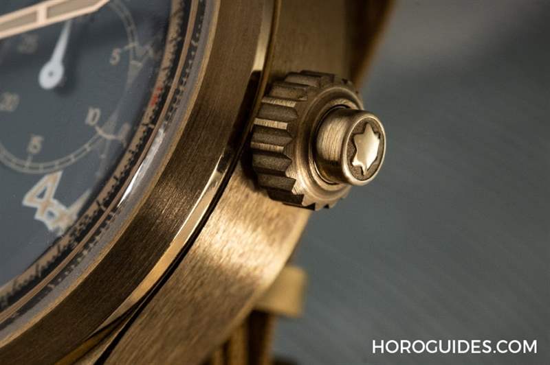 青銅加身,徹底復(fù)古|MONTBLANC 1858單按把計時碼表-復(fù)刻表