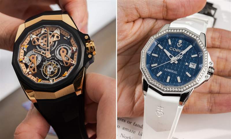 海洋風(fēng)格領(lǐng)航之選|Corum海軍上將AC-One 45鏤空陀飛輪與AC-One 38女仕鉆表-復(fù)刻表