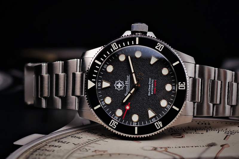 澳大利亞小眾手表:第二小時(shí)Second Hour Gin Clear Diver藍(lán)盤(pán)潛水表-復(fù)刻表