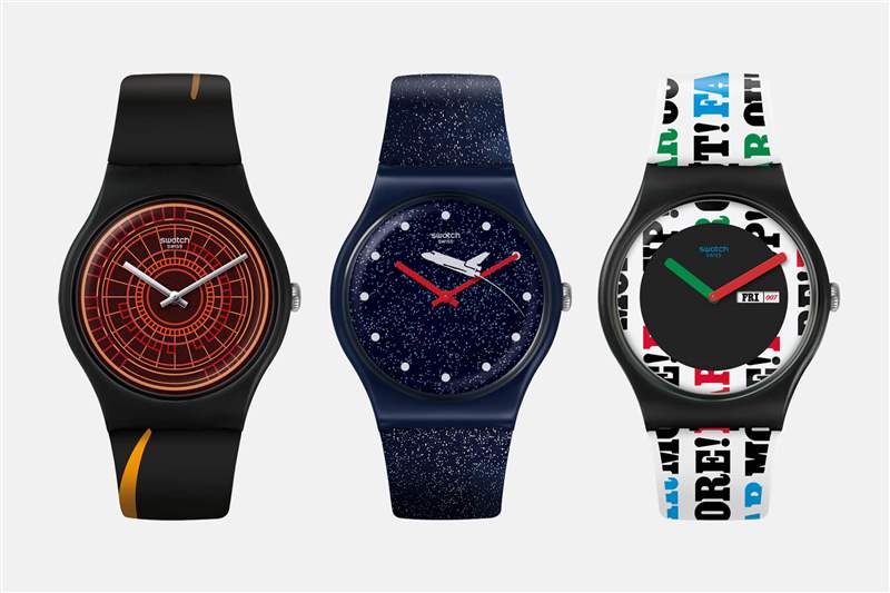 斯沃琪X007聯(lián)名七彩個性石英手表-復刻表