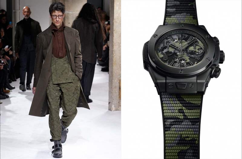 今次與HUBLOT合作的聯(lián)乘作品,迷彩圖案源自他以往設(shè)計(jì)的工裝服飾系列,貫 HUBLOT X 山本耀司Big Bang限量迷彩腕表|以迷彩貫穿全表設(shè)計(jì)-復(fù)刻表