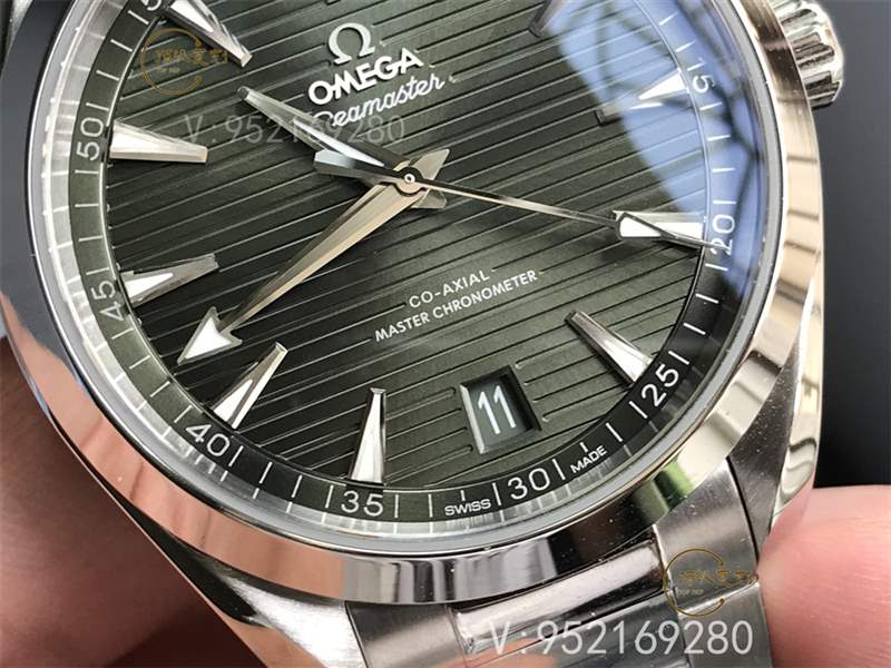 VS廠歐米茄海馬150柚木綠盤復刻做工怎么樣-逢綠必火Aqua Terra新配色-復刻表