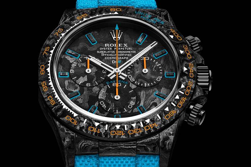 勞力士DIT獨特的褪色老化設計40毫米碳纖維紋理改裝表-復刻表