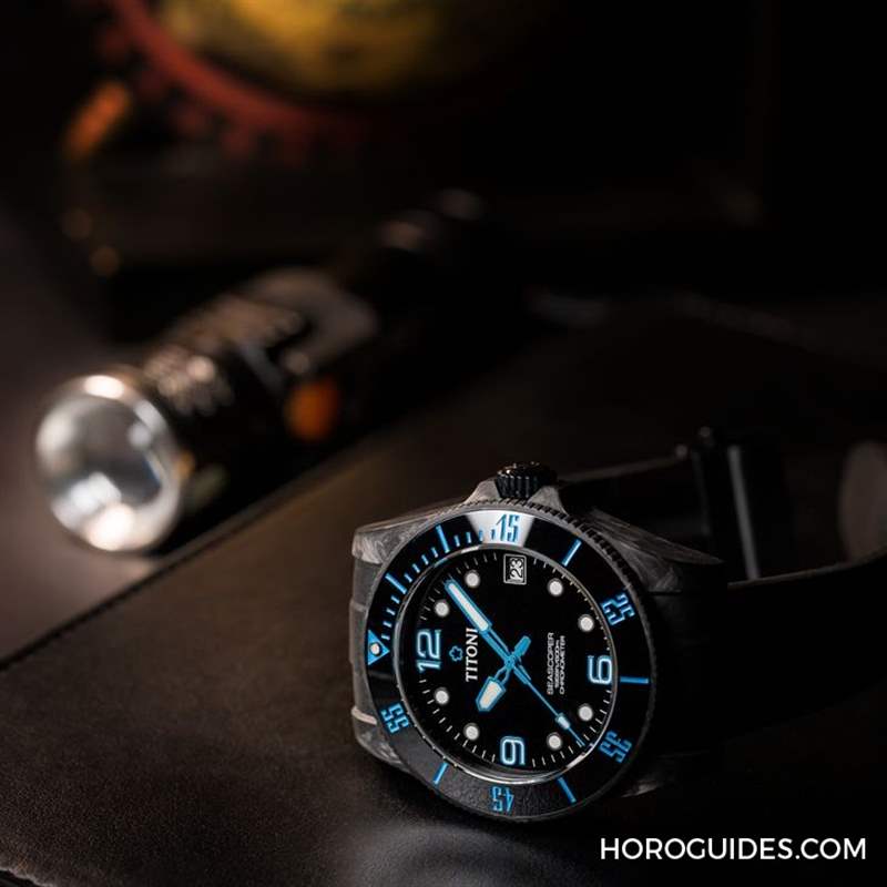 夏末黑魂大魔王來襲TITONI Seascoper CarbonTech 彩虹圈大升級-復刻表