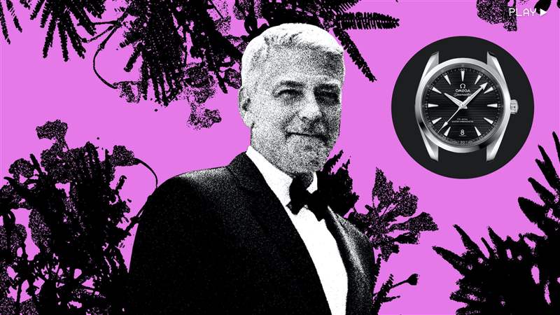 看電影喬治克魯尼試圖阻止他女兒的婚禮穿著歐米茄海馬Aqua Terra在“天堂門票”中-復刻表