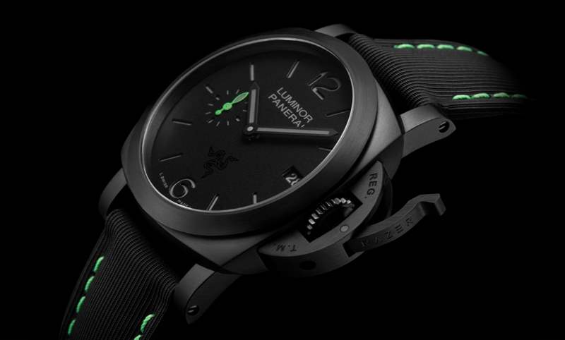 電競美學加身，雷蛇螢光綠在發光｜Panerai Luminor Quaranta Razer特別版