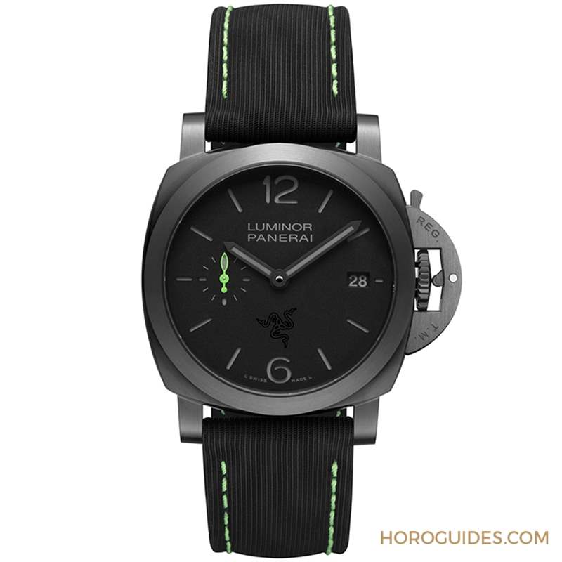 OFFICINE PANERAI - 電競美學加身，雷蛇螢光綠在發光｜Panerai Luminor Quaranta Razer特別版