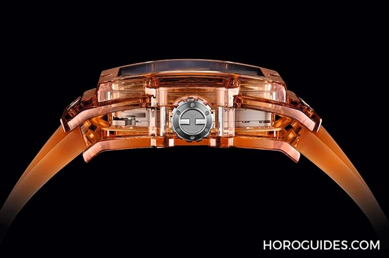 高透光冰橙色!Hublot Spirit of Big Bang冰橙藍寶石陀飛輪五日鏈腕表-復刻表