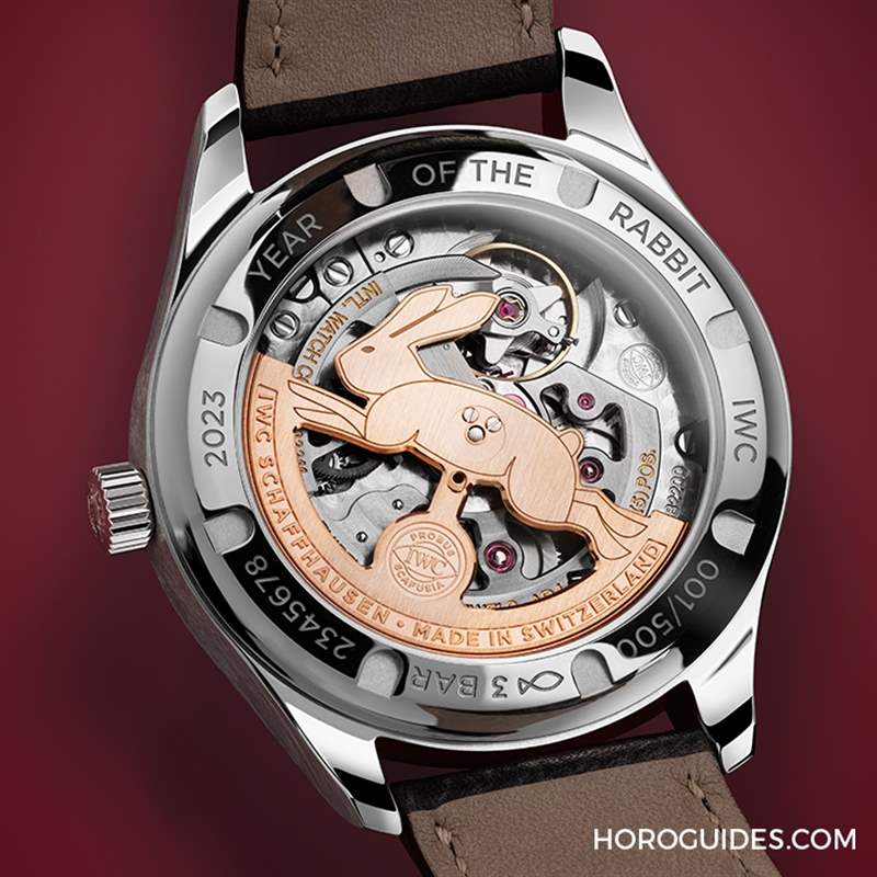 酒紅面盤金兔自動(dòng)盤IWC推出癸卯賀歲表-葡萄牙系列自動(dòng)腕表40中國(guó)新年特別版-復(fù)刻表