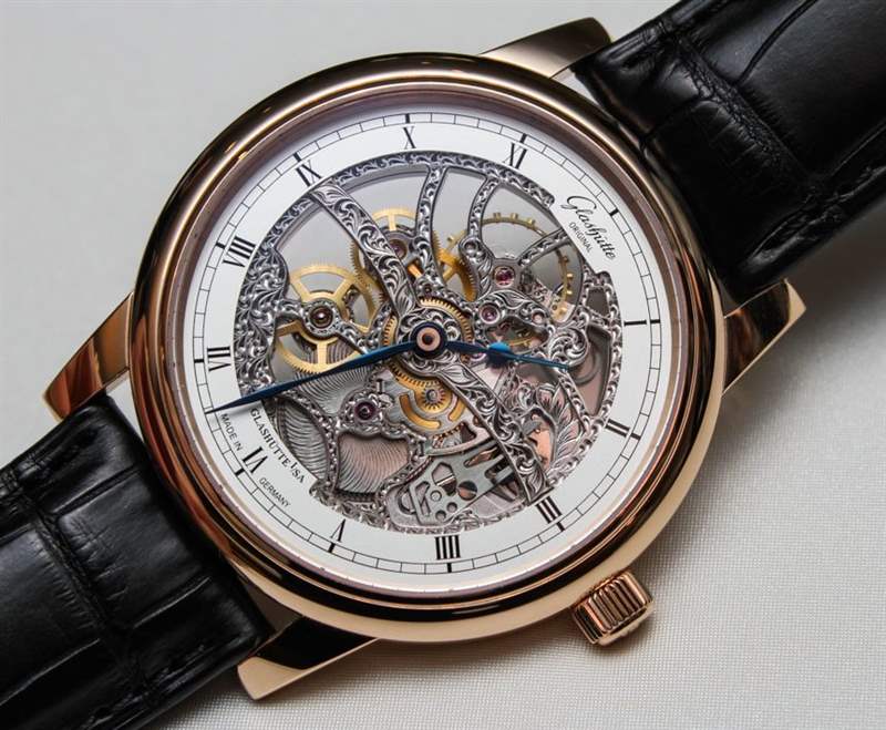 格拉蘇蒂原創Senator手動上鏈鏤空版腕表-復刻表