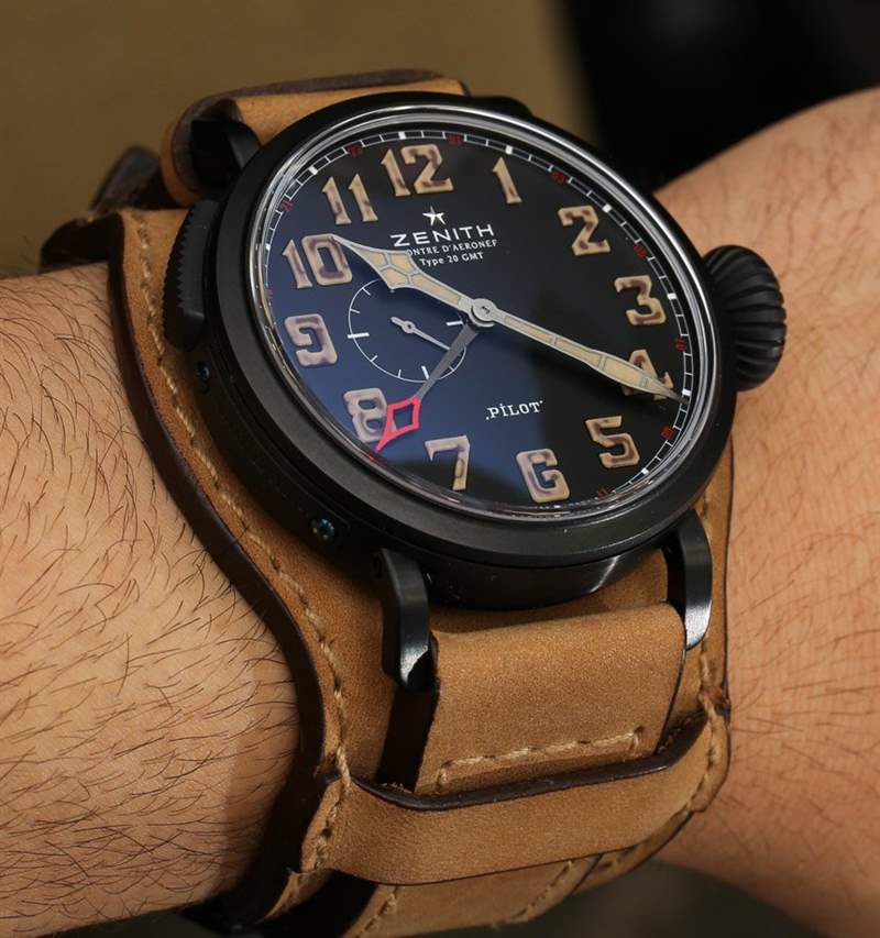 真力時(shí)Pilot Montre d'Aeronef Type 20 GMT 1903手表上手-復(fù)刻表
