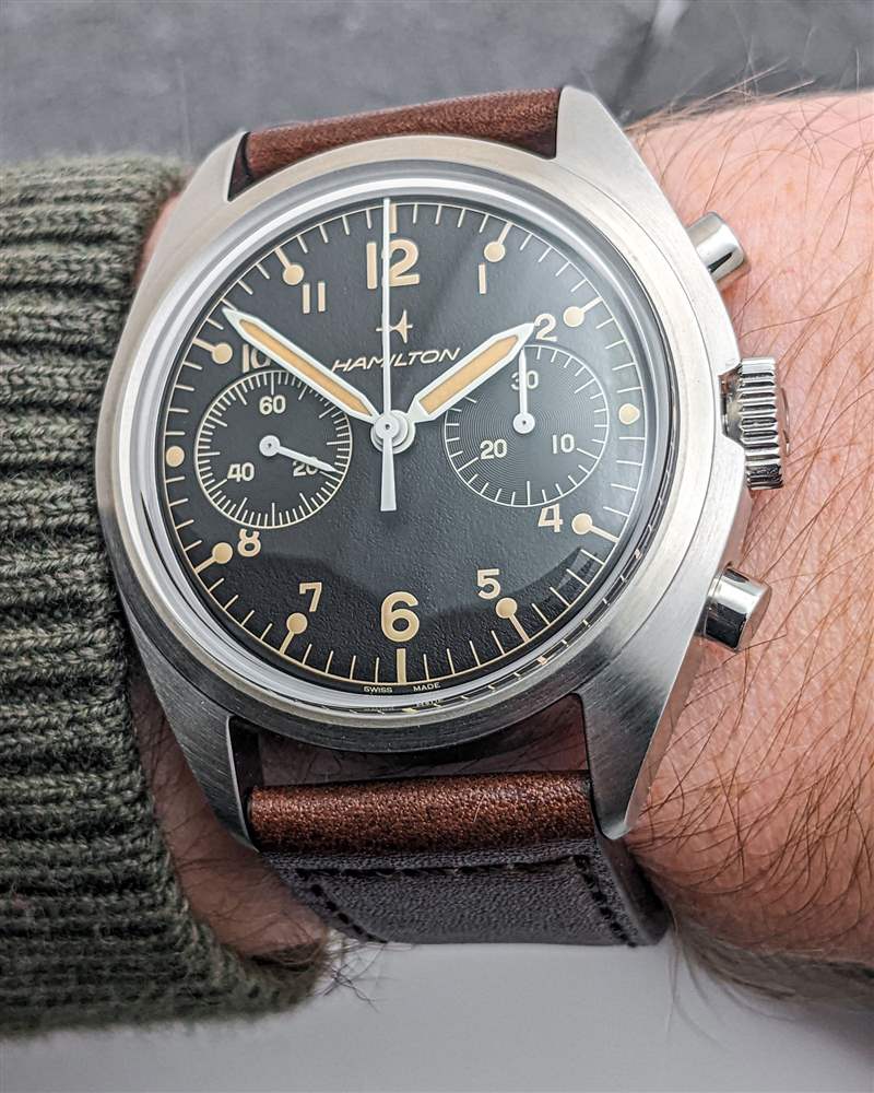 手表評論:漢密爾頓卡其飛行員先鋒機械計時碼表-復刻表