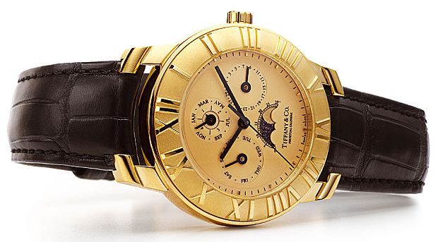 蒂芙尼Tiffany & Co.萬(wàn)年歷月相大金表腕表-復(fù)刻表