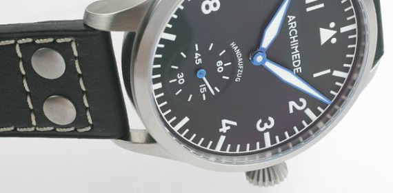 Archimede Pilot XL Handwind Top watch 阿基米德飛行員XL手動上鏈腕表,搭載ETA 6498 TOP機芯-復刻表