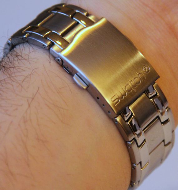 斯沃琪自動計時銀6級腕表