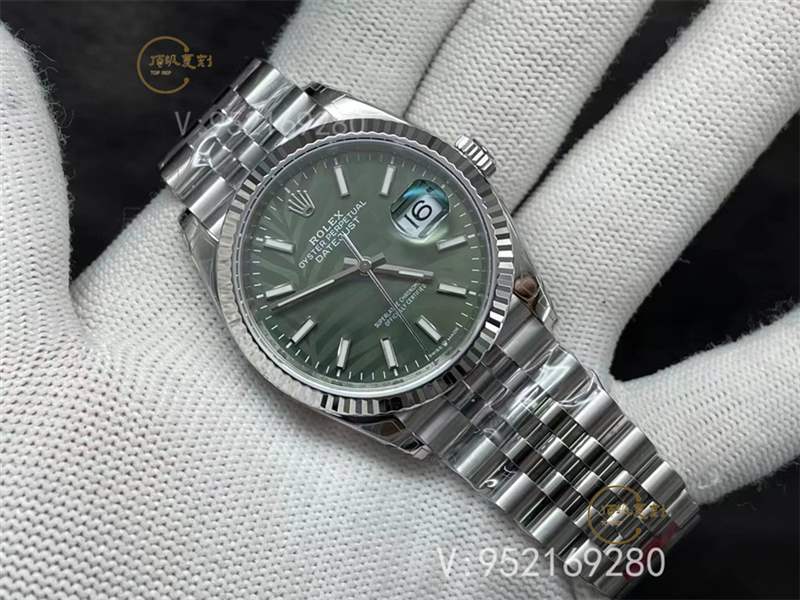VS廠勞力士新品推薦-VS廠36mm日志棕櫚葉綠盤腕表做工評(píng)測(cè)-復(fù)刻表