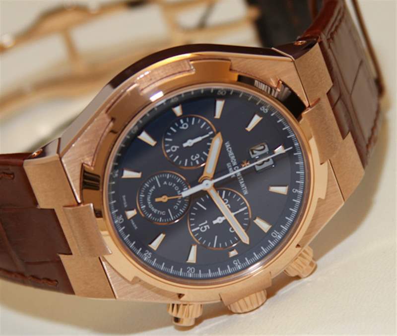 江詩丹頓縱橫四海計時碼表藍色表盤腕表上手-復刻表