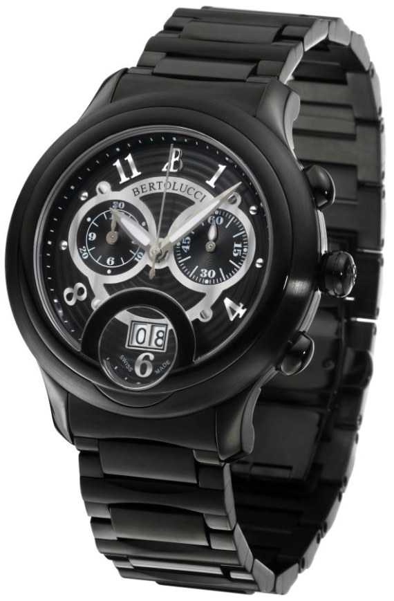 Bertolucci All Black Giro Chronograph 貝托魯奇環形計時怪異尖叫臉表盤腕表-復刻表