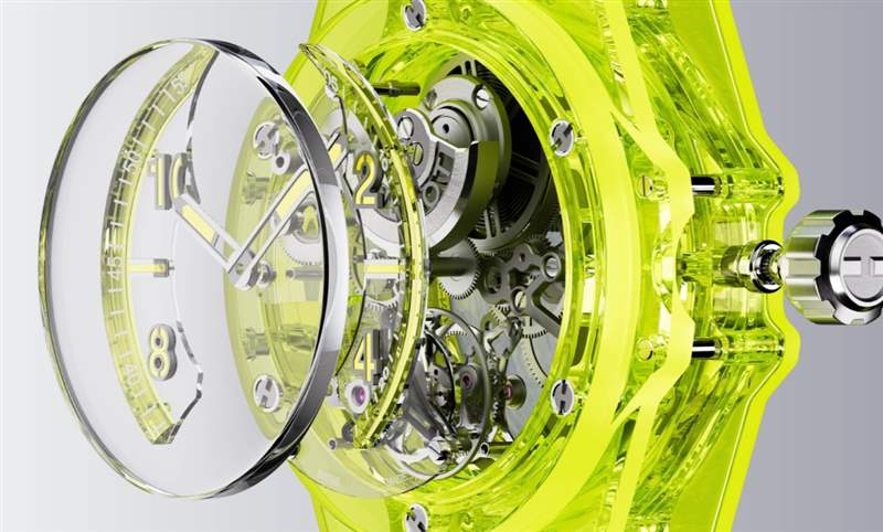 HUBLOT藍(lán)寶石不只晶透亮還有螢光黃SAXEM滿滿科技含量