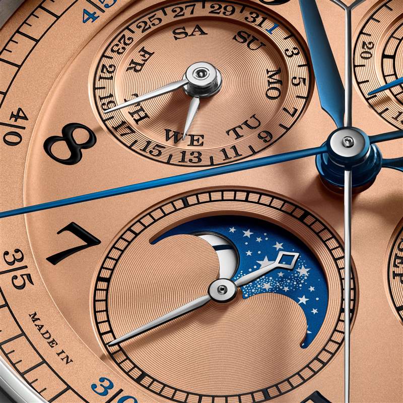 『新表』A. Lange & S?hne朗格推出鉑金表殼Lange 1世界時腕表和玫瑰金盤1815萬年歷雙追針計時碼表-復刻表