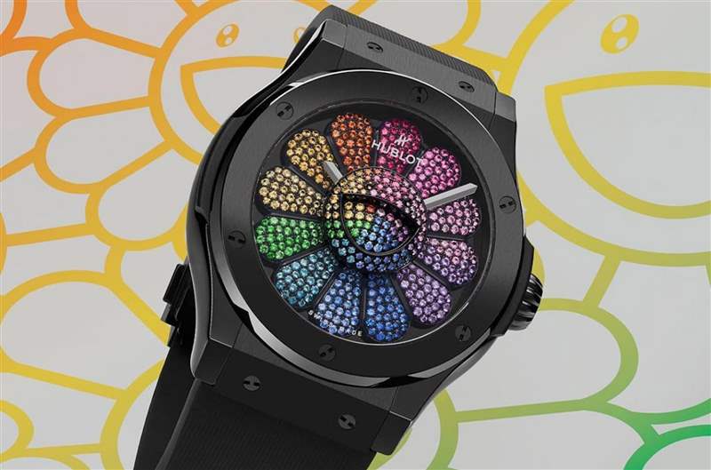 需要集齊了12件NFT才能入手的Classic Fusion Rainbow錶款(圖片來源:Hublot) Hublot再聯乘村上隆獨一無二微笑之花震撼作-復刻表