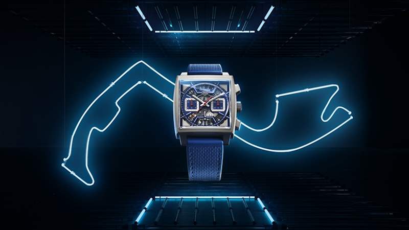 TAG Heuer Monaco Chronograph鏤空計時腕表官網價格:HK$ 86,450(TAG Heuer官網) TAG Heuer 3款新Monaco防水計時手表鏤空透底配松綠飾面極吸睛-復刻表