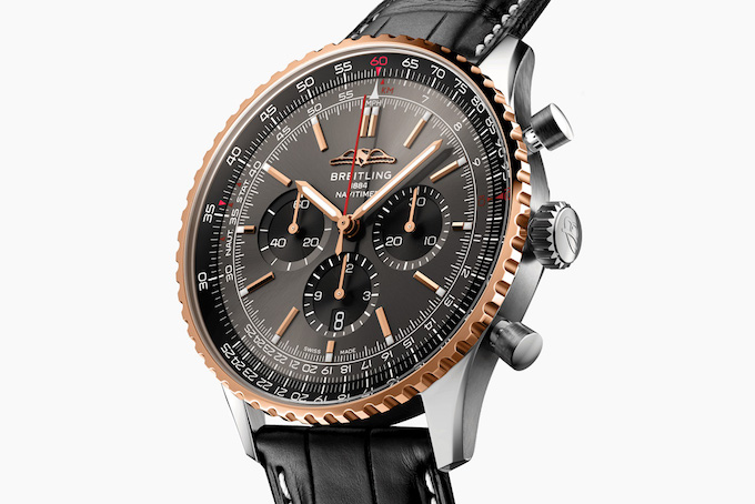 百年靈推出美國獨家Navitimer計時碼表,采用醒目的灰色配色-復刻表