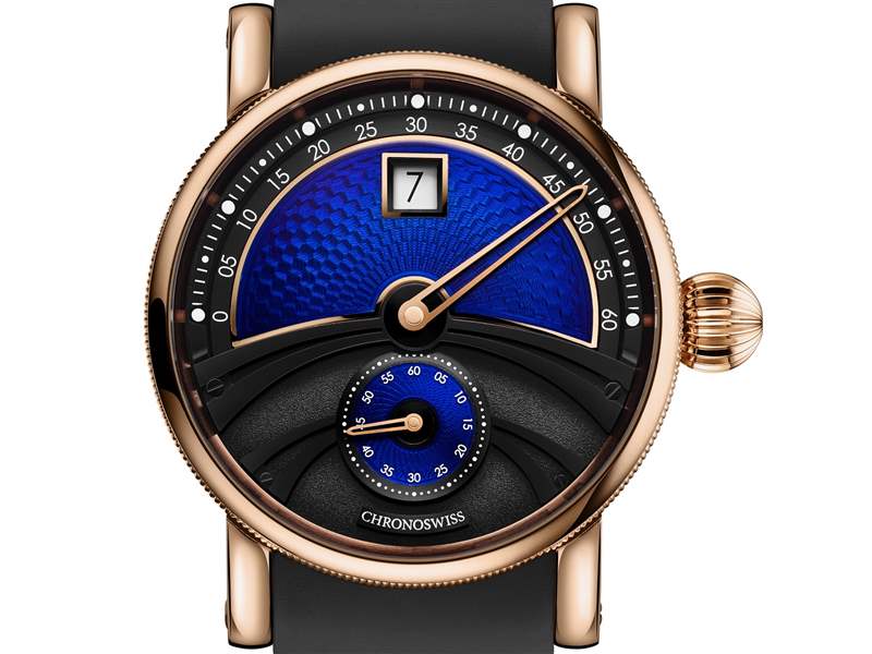 Chronoswiss推出Delphis Oracle數字跳時腕表:藍色琺瑯與璣鏤工藝-復刻表