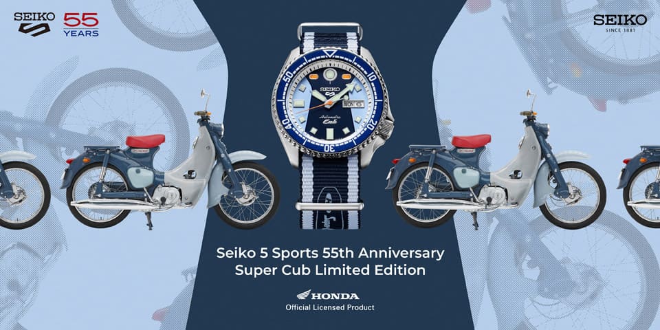 SEIKO第三款HONDA本田小狼聯(lián)名表5 Sports系列化身經(jīng)典摩托車-復刻表