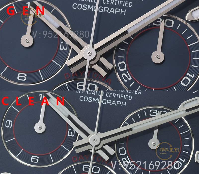 Clean廠116509白金藍鋼迪對比正品怎么樣,C廠藍貓迪真假對比評測-復刻表