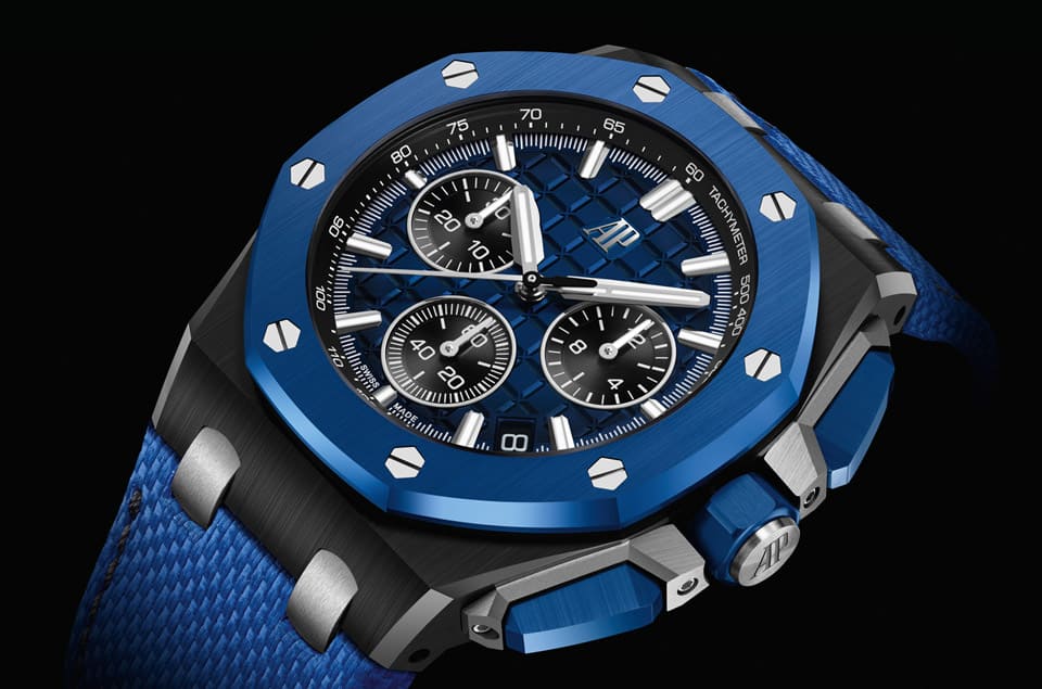 愛彼同步釋出兩款皇家橡樹離岸型自動(dòng)上鏈計(jì)時(shí)碼表異材質(zhì)搭配造型吸睛-復(fù)刻表