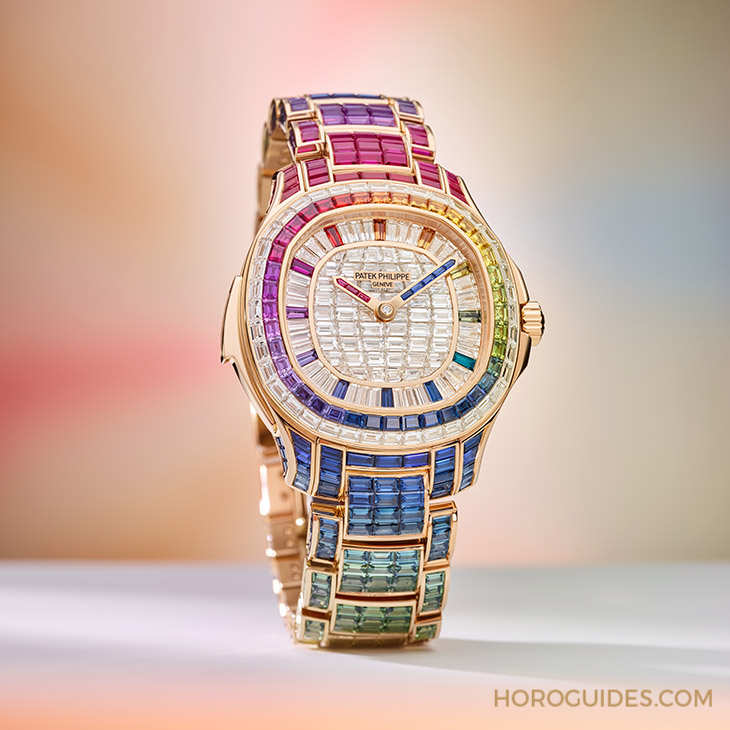 Ladies First!百達(dá)翡麗最新Aquanaut Luce「彩虹」三問表與Nautilus織紋復(fù)合表帶-復(fù)刻表