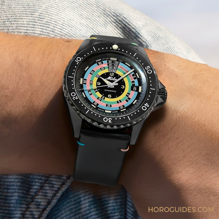 MIDO - OCEAN STAR - M026.807.33.051.00 - 漆黑中的復古「彩虹圈」！ MIDO再度推出Ocean Star Decompression Timer 1961復刻限量版