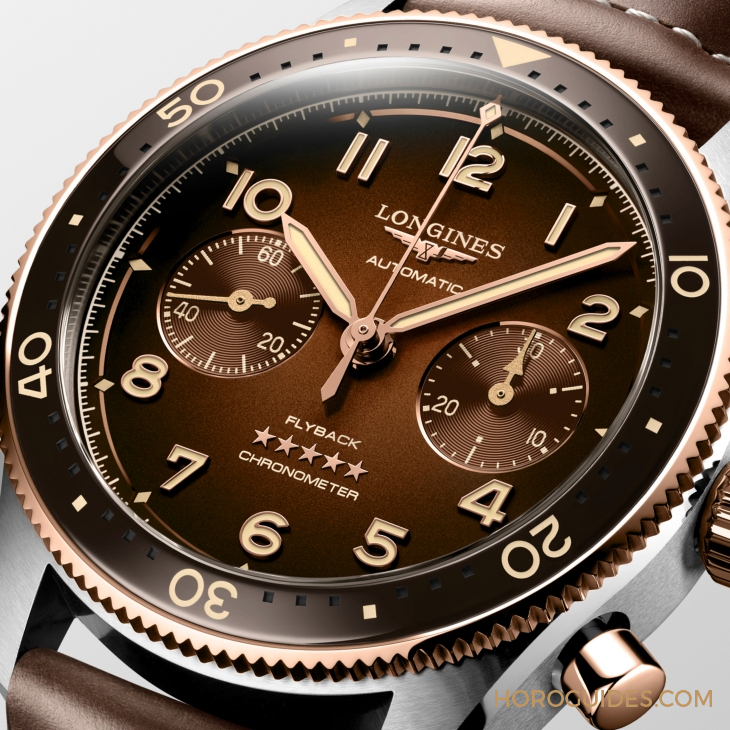 LONGINES - SPIRIT - L3.802.1.53.6 - LONGINES Spirit再掀熱潮！ Spirit Zulu Time鈦金屬腕表與計時秒表間金新色登場