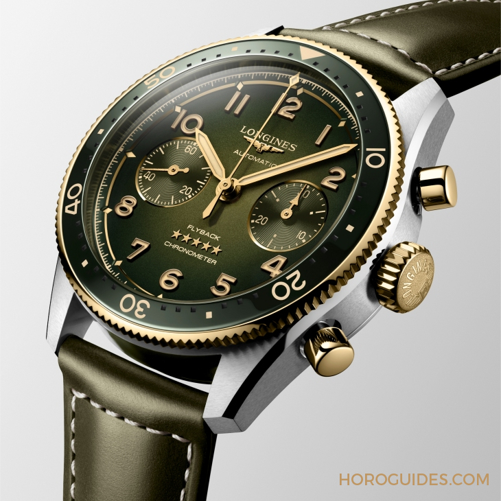 LONGINES - SPIRIT - L3.802.1.53.6 - LONGINES Spirit再掀熱潮！ Spirit Zulu Time鈦金屬腕表與計時秒表間金新色登場